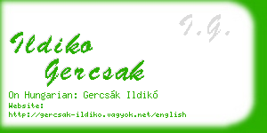 ildiko gercsak business card