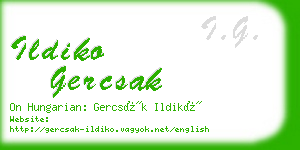 ildiko gercsak business card